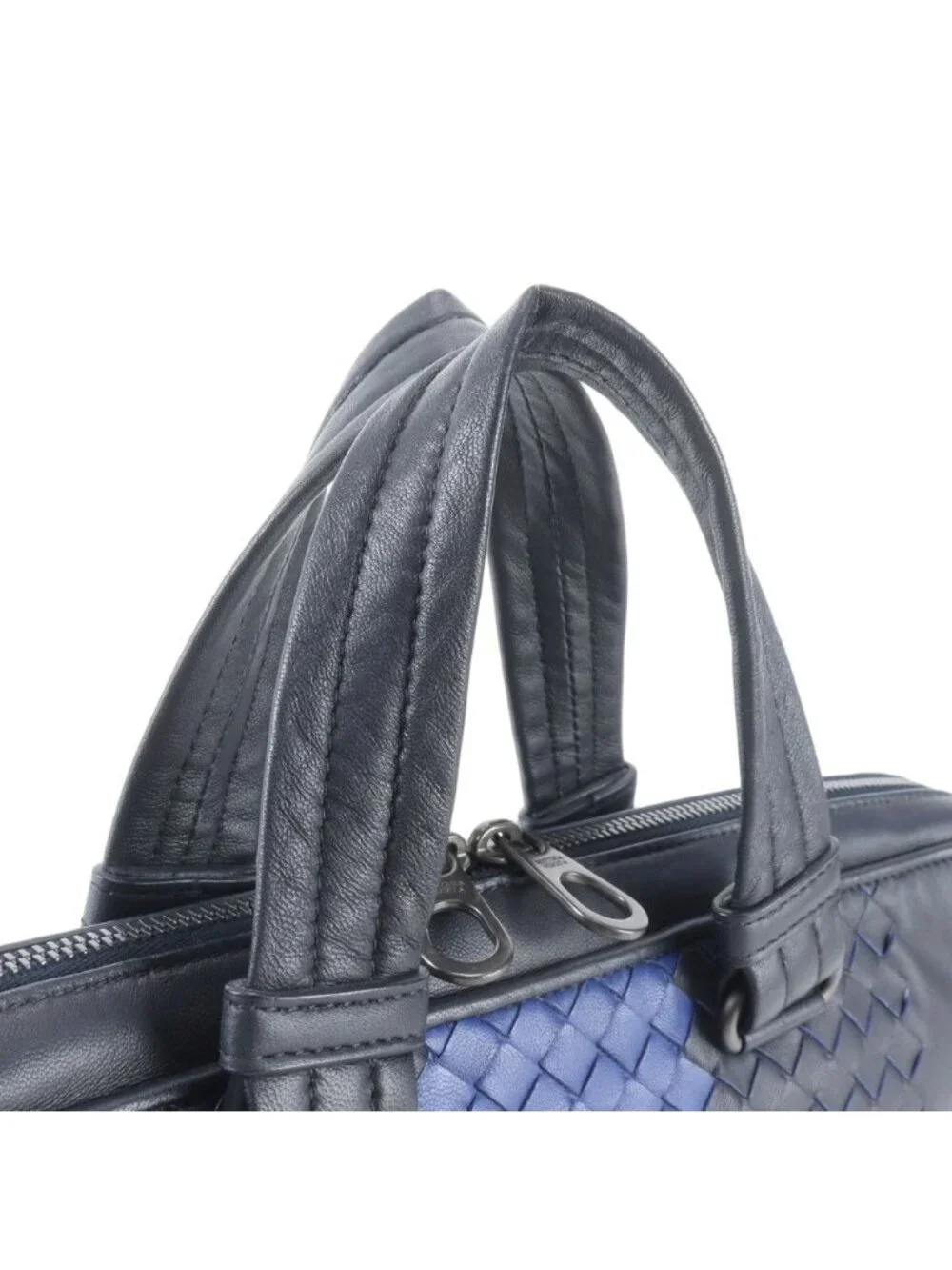 Bottega Veneta Intrecciato Leather Business Briefcase Black